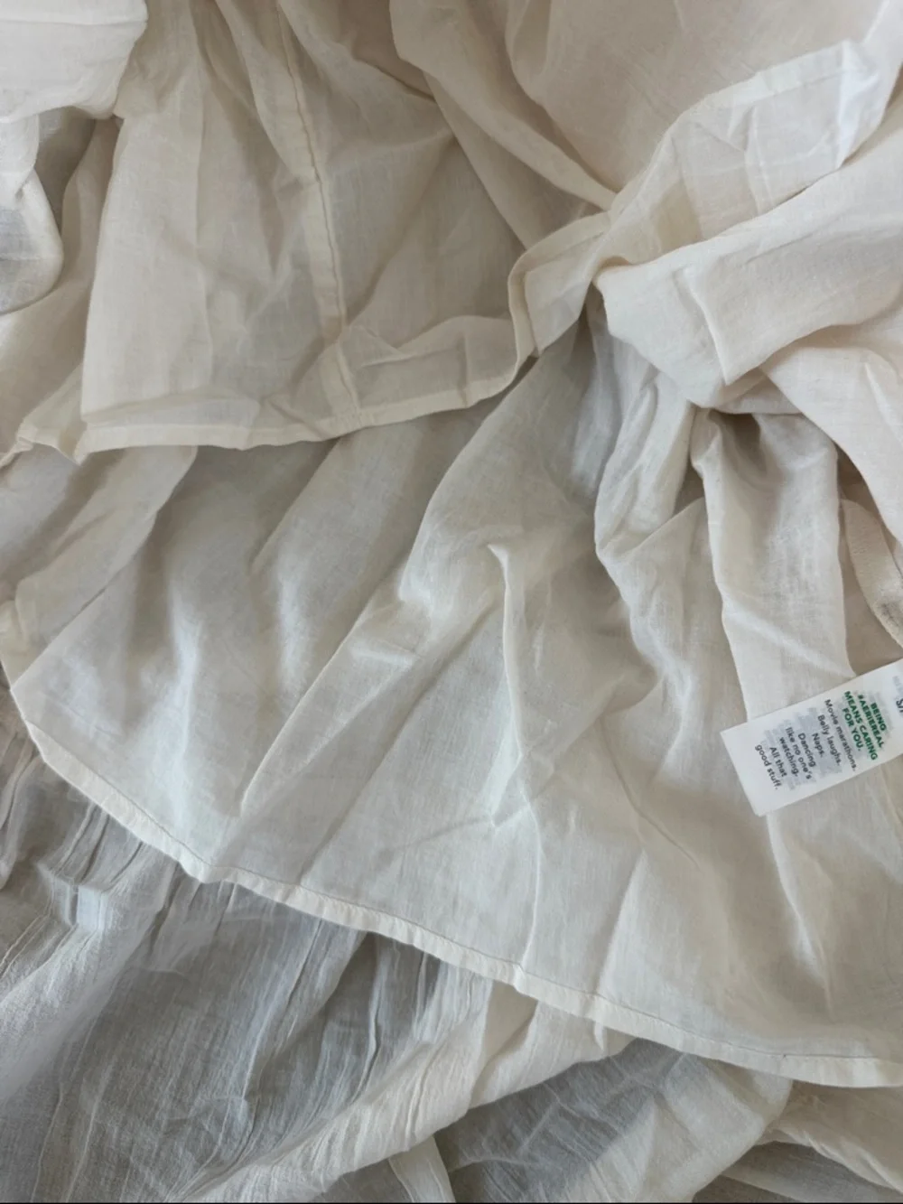 Aerie Bohemian White Tiered Cotton Skirt - Picture 9 of 9